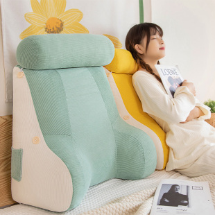 床头软包靠背靠垫榻榻米沙u发靠枕腰枕腰靠床上看手机三角护腰垫