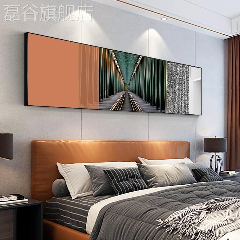 网红卧室装饰画抽象几何现代简约床头挂画线条间轻店奢酒主卧房墙图片