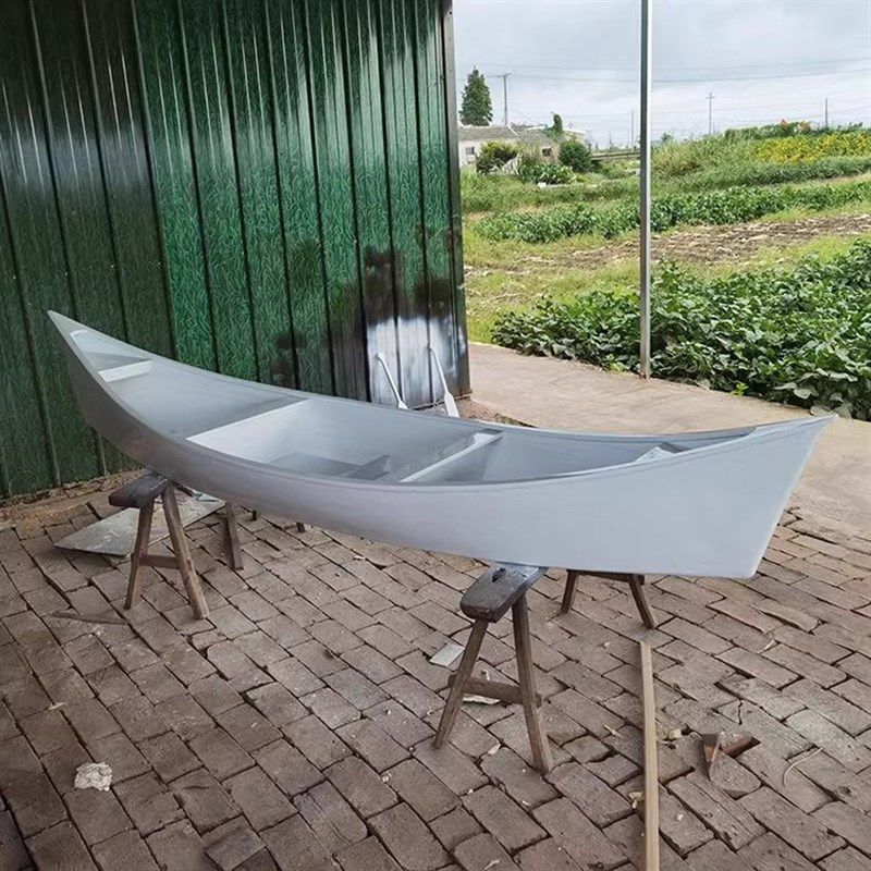 木船渔船实木欧式景观花装饰摄影道具模型摆件水上手划观光船