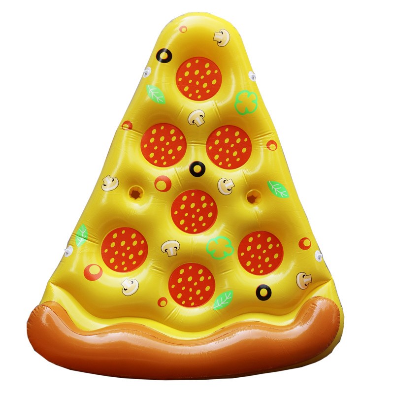 沙滩用品披萨浮排浮床小朋友游泳圈大人网红水上玩具拍照道具女生