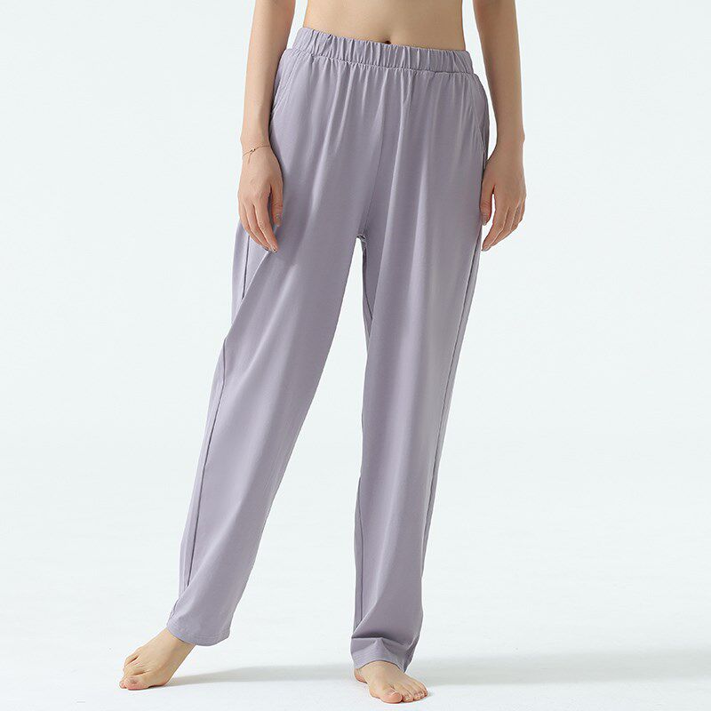 春夏家居裤睡裤女款长裤单件单条新款收口薄款宽松运动裤夏季