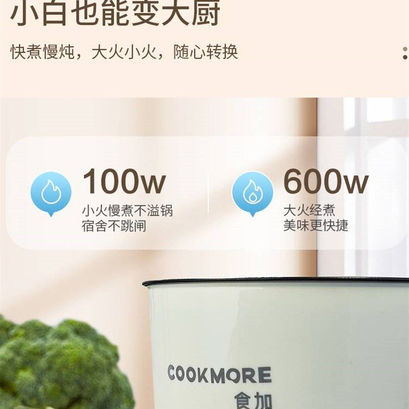 电煮锅多功能家用宿舍学生泡面炒菜煎蛋蒸笼一体锅小功率单人火锅
