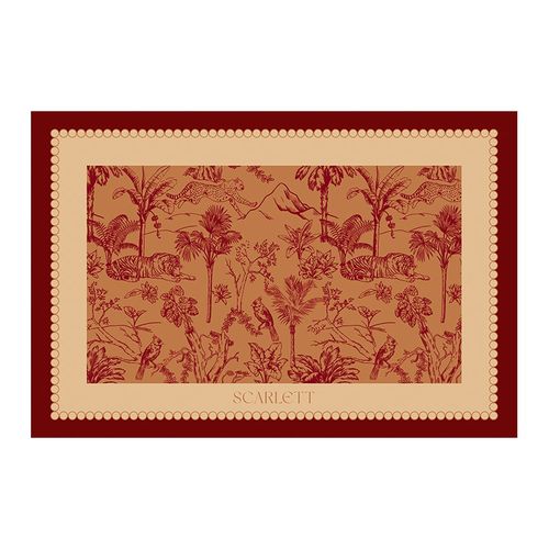 豹越林入户皮革门口地毯进门脚垫高级感南洋风防水防油耐脏地垫