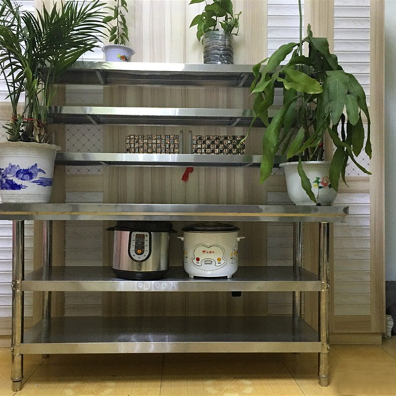 304加厚不锈钢工作台组装式商用厨房操作台饭店不锈钢桌子打包台