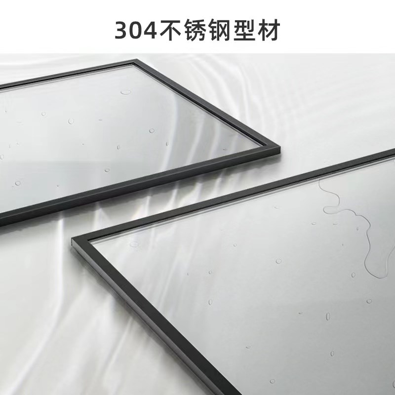 简易淋浴房屏风卫生间厕所干湿分离一字玻璃隔断极简卫生间洗澡间