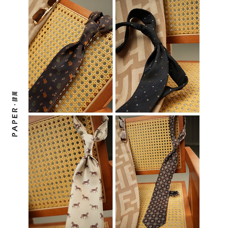 PAPER肆万日常绅装波点碎花纹领带商务K婚礼宴会上班型男配饰饰品