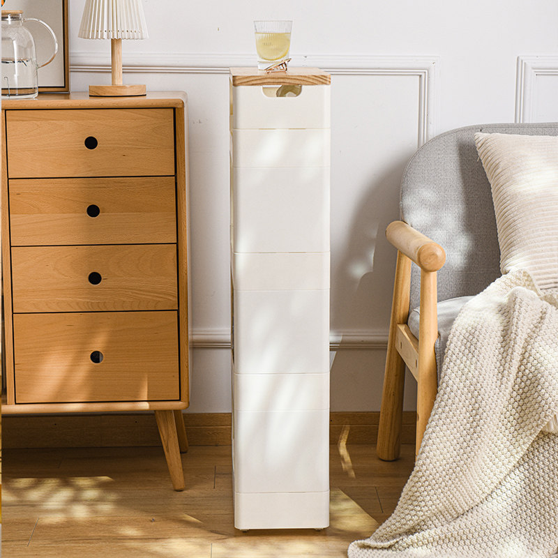 厨房夹缝收纳置物架多层落地可移动收纳柜超窄卫生间客厅储物柜