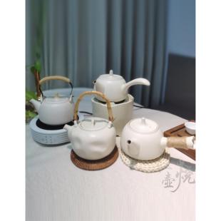 粗陶壶窑变围炉煮茶壶陶瓷家用烧水电陶壶泡茶器功夫茶具小白系列
