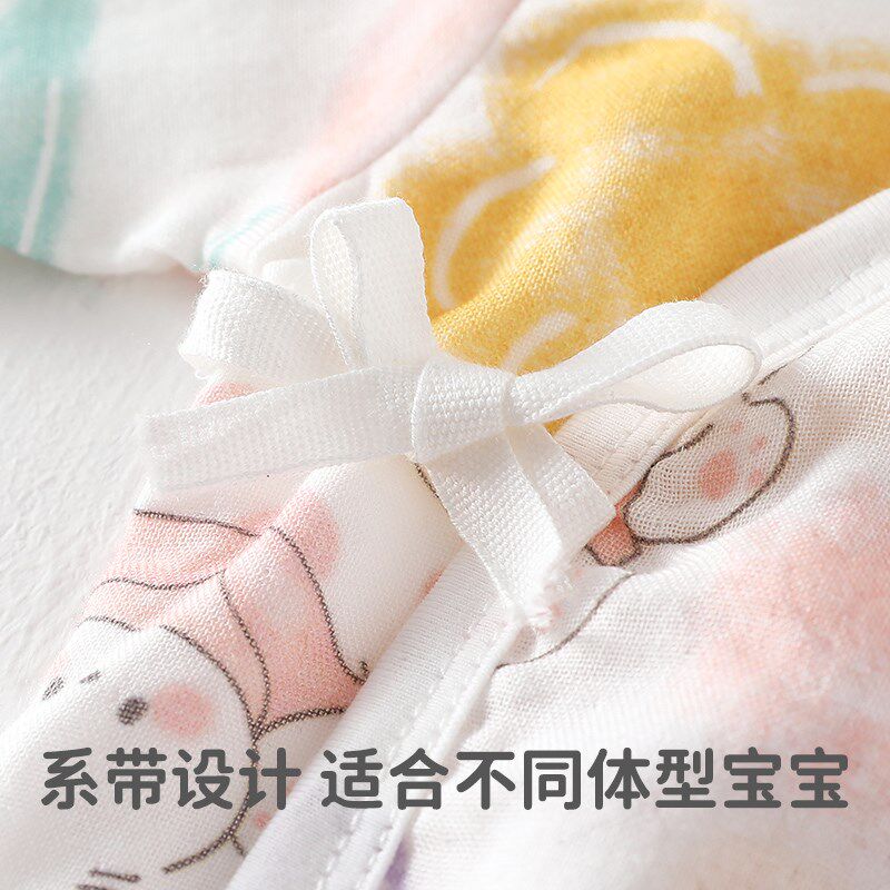 夏季薄款包屁衣婴儿纱布家居服新生儿长袖连体衣夏季宝宝包屁衣
