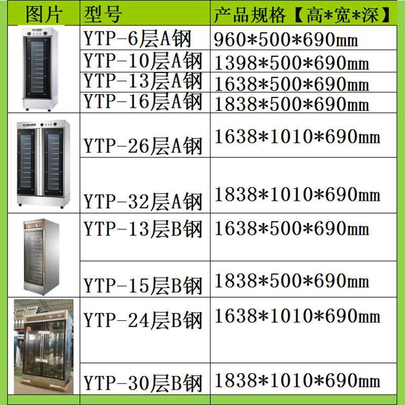 发酵箱商用家用6盘至32盘不锈钢带风机恒温面包馒头发酵机