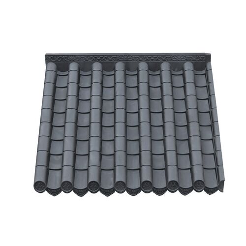 加厚110*90cm中式古建塑料一体D瓦防水房檐装饰仿小青瓦仿古瓦雨