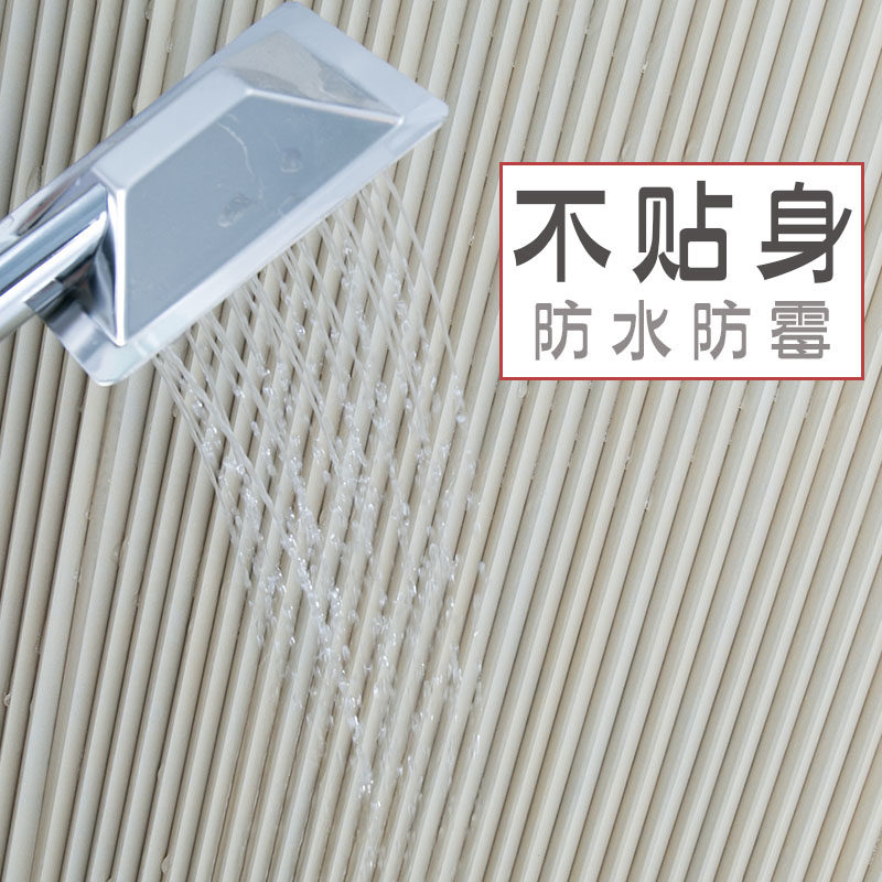 隐形浴帘套装免打孔帘子隔断淋浴浴室卫生间门帘折叠洗澡间防水帘