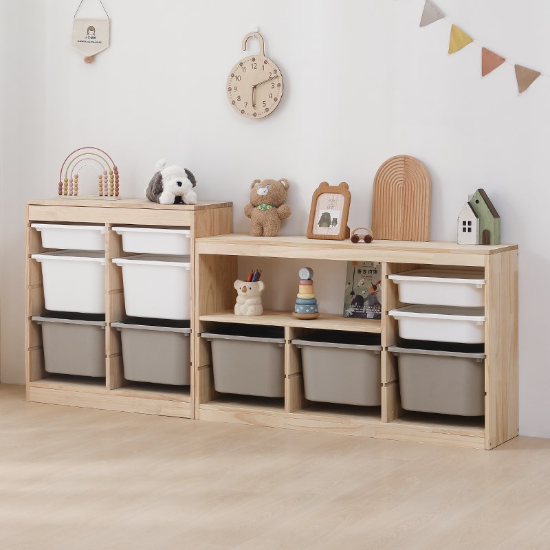 儿童玩具收纳架大容量书架置物架玩具柜储物柜宝宝玩具收纳柜实木
