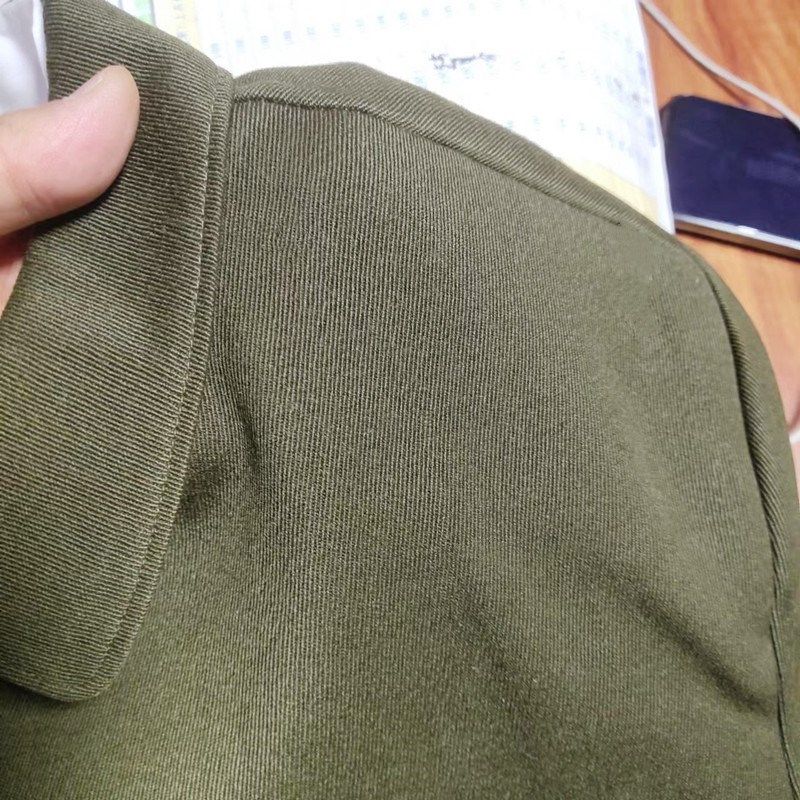 老式65胶木扣马裤呢中山装 中老年爸爸中山服毛料马裤呢套装