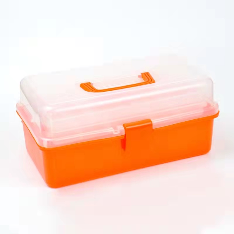 迷你四驱车配件 战龙四驱透明手提三层工具箱 台式收纳储物箱现货