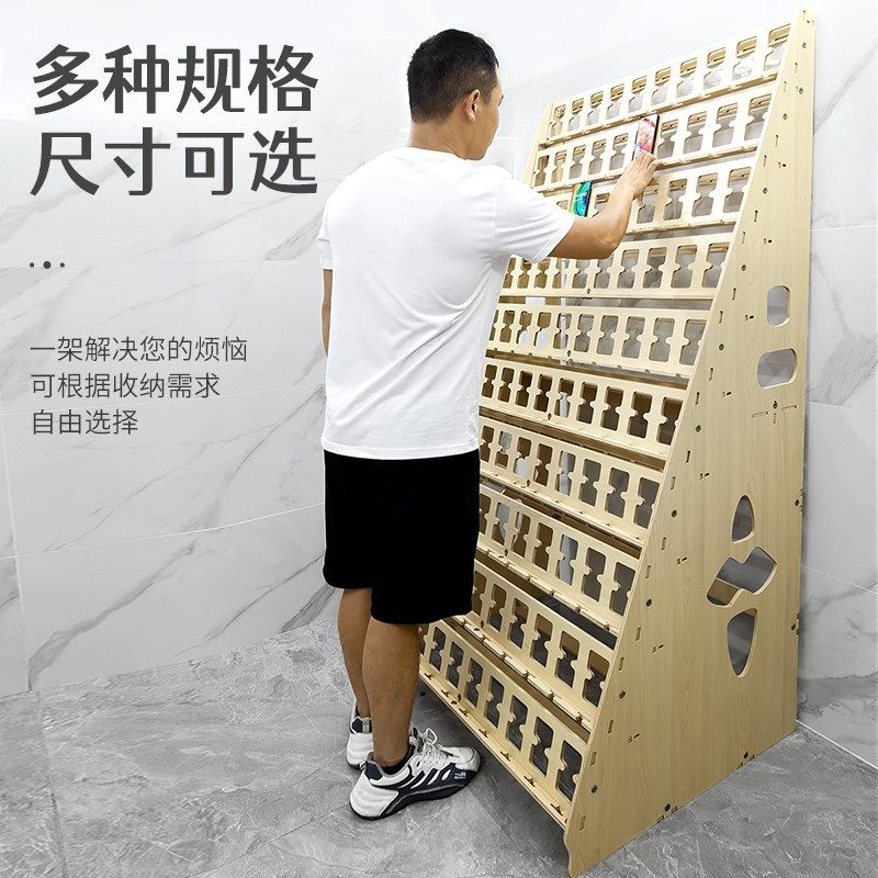 新品落地竖放三角手机支架木100-12G0台手机展示收纳挂机充电散热