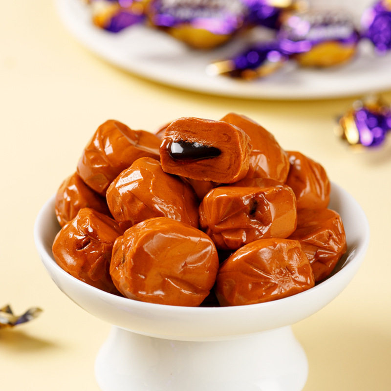 爆浆夹心太妃糖喜糖可可脂奶糖年货糖果500克/袋爆浆夹心太妃糖