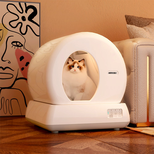 智能全自动猫砂盆除臭半封闭顶入式防臭猫厕所电动铲屎机家用新款