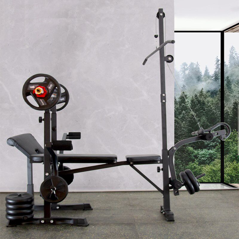 卧推架家用健身器材杠铃套装深蹲架多功能举重床架运动男士卧推凳