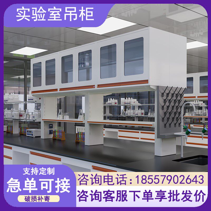 全钢实验台壁柜边台立柜r工作台桌子化验室试剂架钢木试验台带吊图片