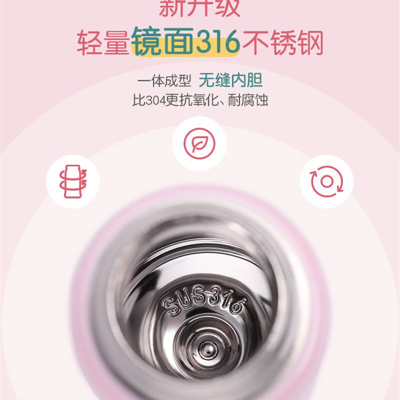 小孩儿童保温杯带吸管两用水壶小学生便携防摔男女宝宝幼儿园水杯