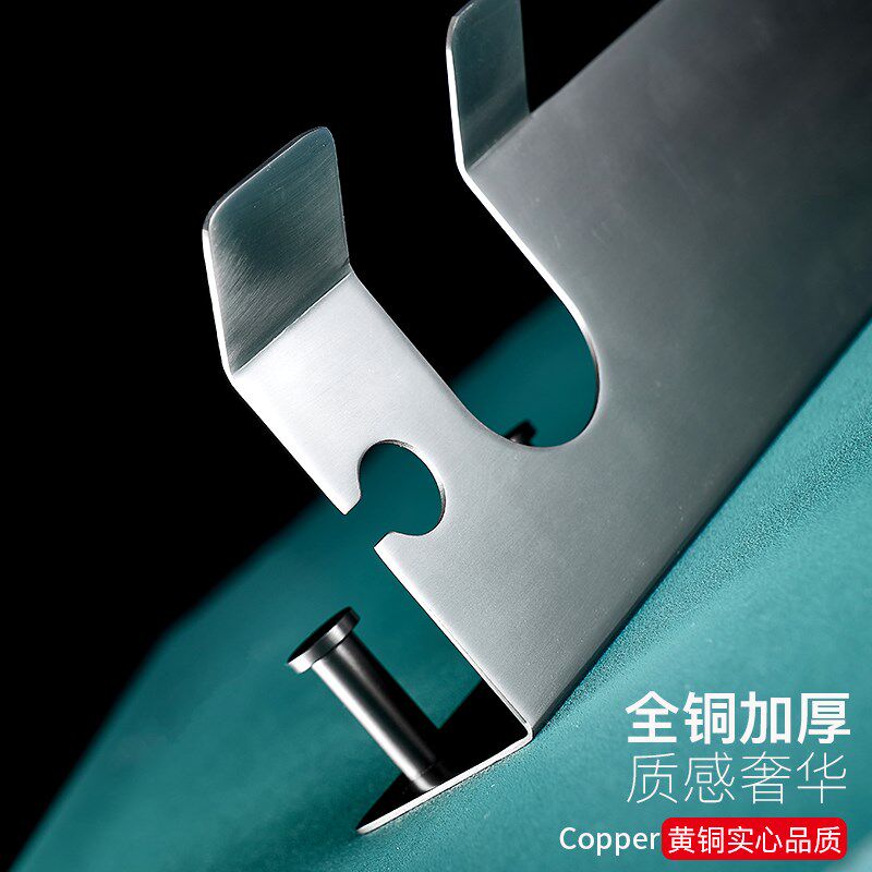 全铜实心枪灰色加长吹风机置物架卫生间浴室电吹风挂架挂钩免打孔