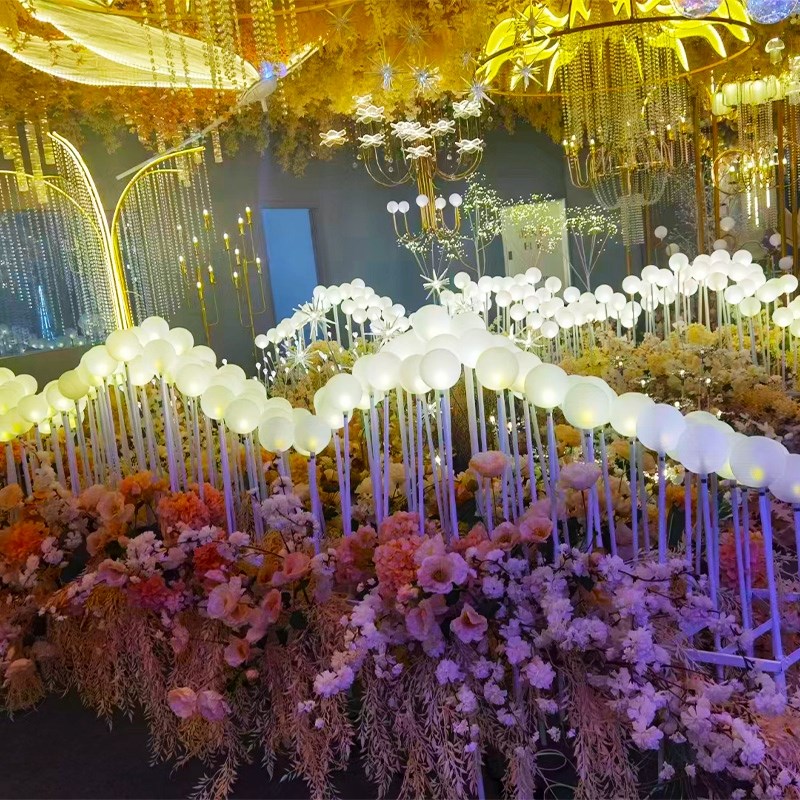 婚庆发光道具可升降灯泡路引24头球灯婚礼堂舞台T台迎宾装饰布置