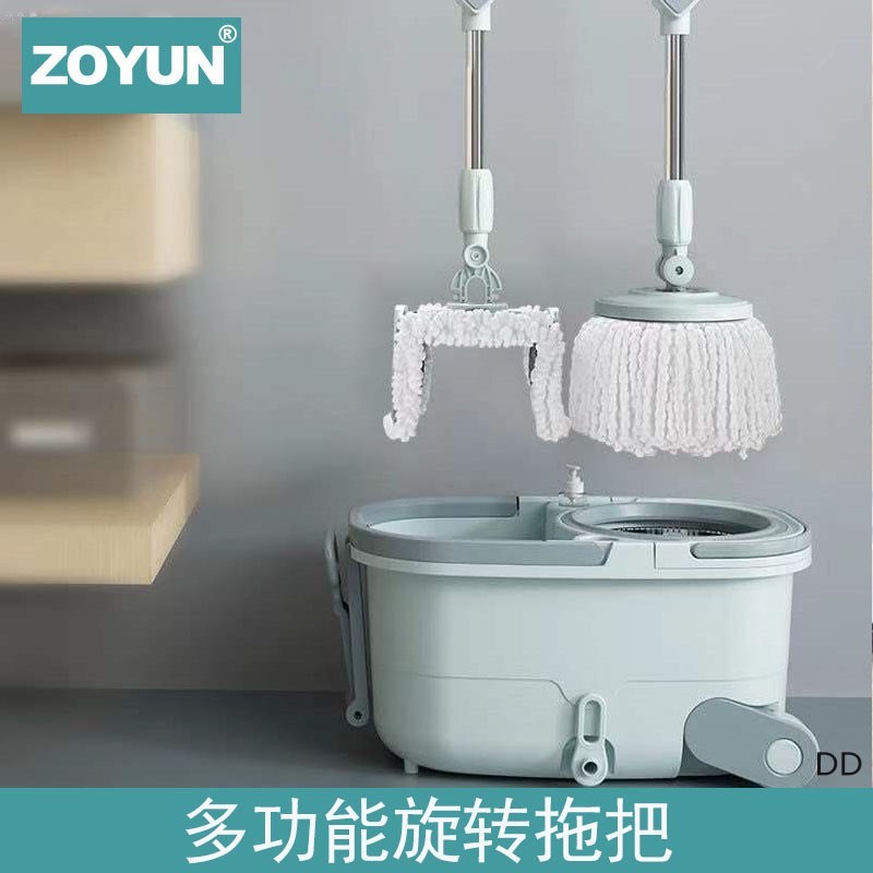 多功能免手洗拖布桶旋转双驱动手压旋转拖把桶Q不锈钢地拖桶干湿