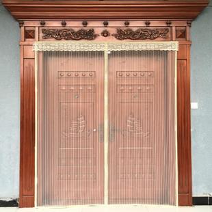 铝合金家用大门高档磁铁沙门 魔术贴门帘防蚊软纱门磁性推拉门夏季