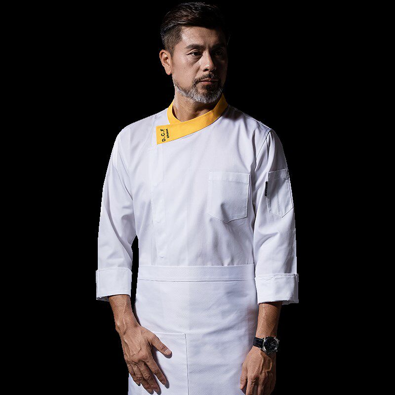 厨师服长袖酒店后厨工作服秋冬款火锅饭店食堂服装餐饮厨师长工装