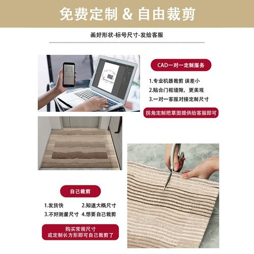 新款入户门地垫简约玄关脚垫耐脏耐磨地毯门垫进门门口家用可定制