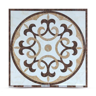 定制水刀圆形地心拼花瓷砖地毯砖入户玄关酒店别墅餐客厅地面拼图