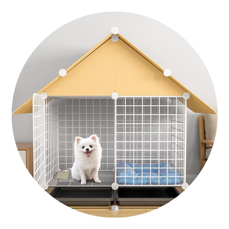 夏天分离狗笼子宠物围栏小型犬室内带冬房子别墅中厕所狗窝房子型