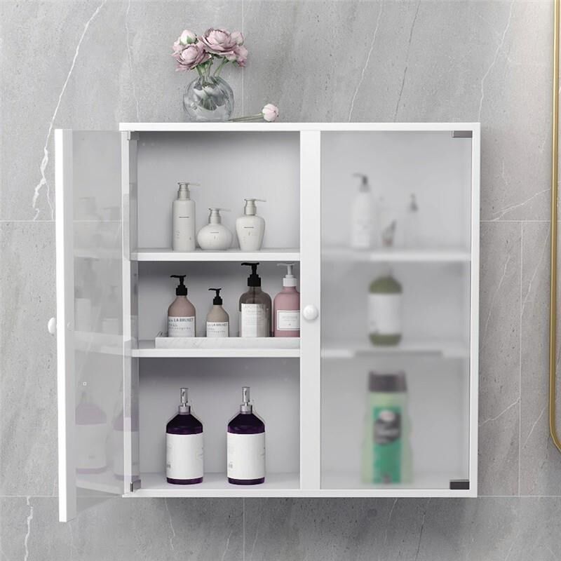 不锈钢卫生间转i角浴室镜柜带置物架 储物柜 三角镜柜壁挂镜箱吊