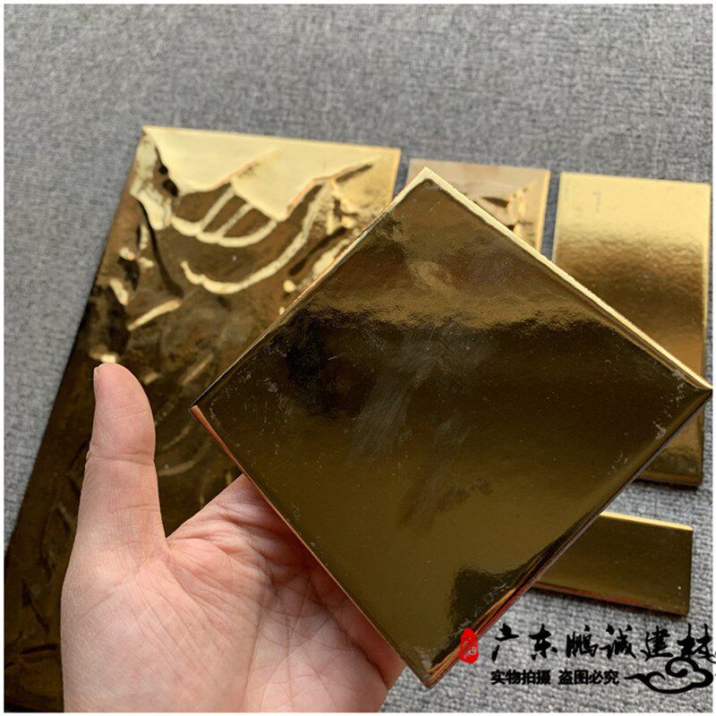 金色外墙砖1010 2040 1020 624 520釉面砖屋檐线条瓷砖