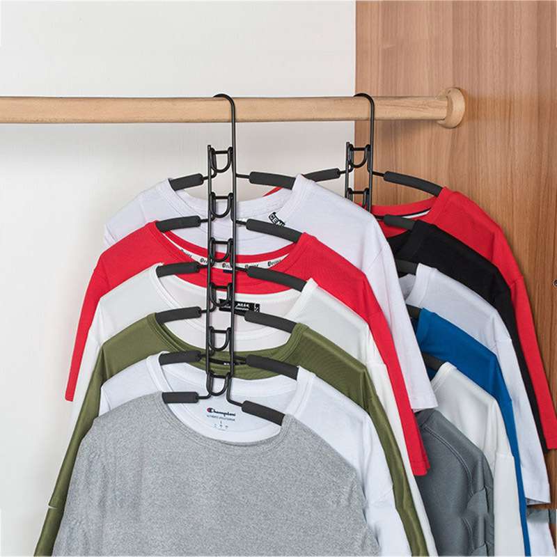 多功能魔术衣架 多层防滑海绵家用衣服架衣柜收纳神器可拆卸