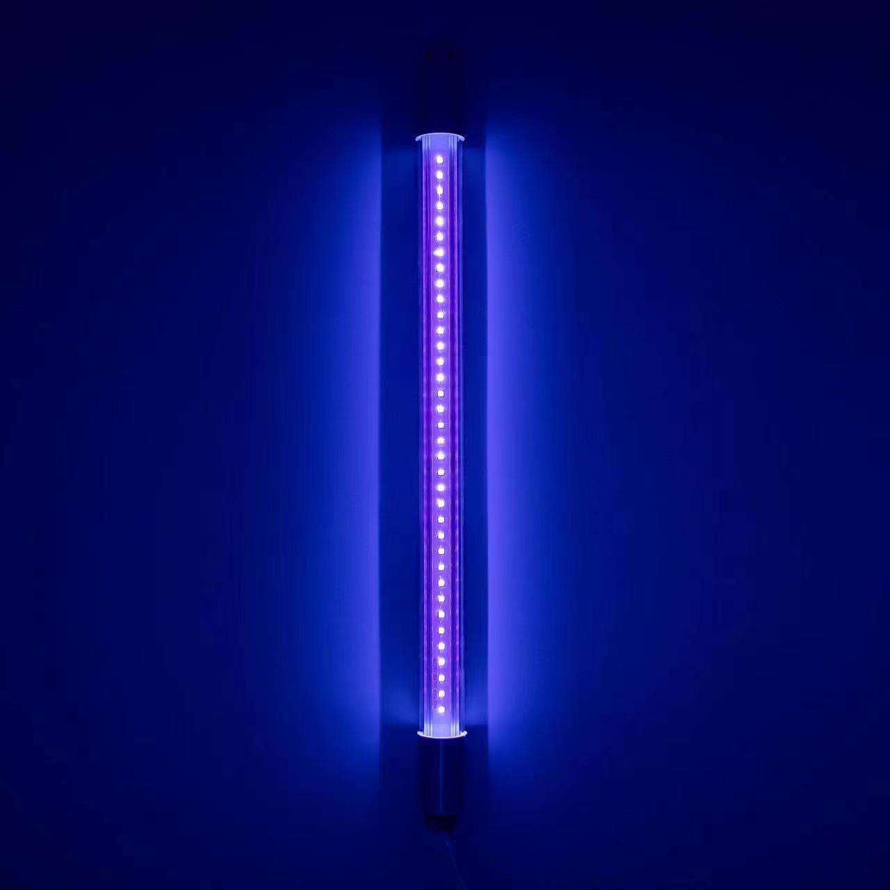 T8诱蚊灯管UVA诱虫led灯管UV紫外220V紫光365nm灯管石英玻璃