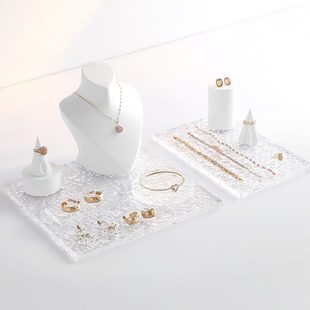 饰品ins风首饰托盘展示首饰展示架亚克力底座盘道具珠宝拍摄陈列