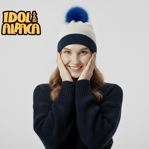 IDOLAPACA毛针织帽带球滑雪滑板