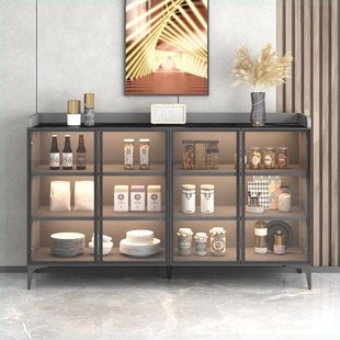 靠墙一体餐边柜现代简约家用厨房储物柜子客厅茶水柜置物酒柜 新款