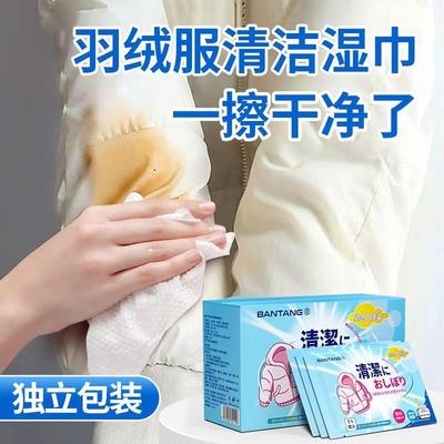 干洗店都在用我！羽绒服清洗湿巾 不留水印深层清洁 免洗去污神器