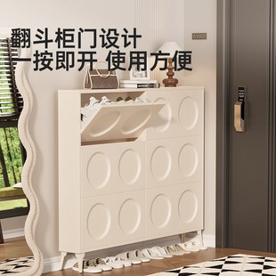 柜家用门口超薄收纳柜一体靠墙鞋 带门鞋 架小窄防尘门后入户玄关柜