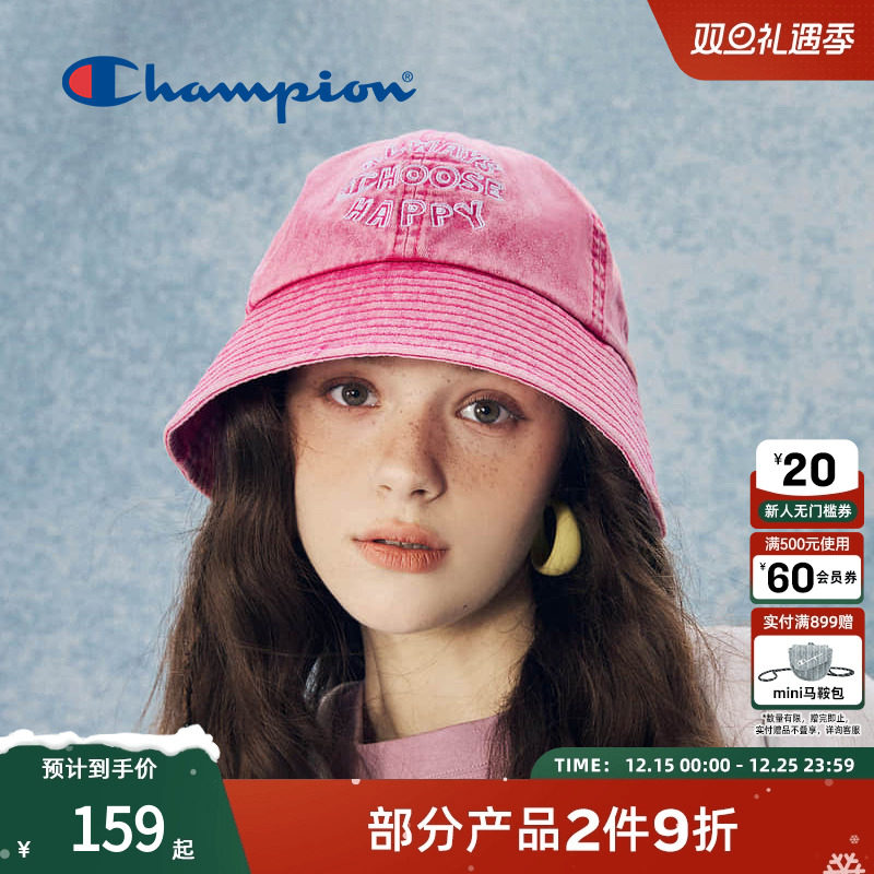 Champion冠军官方渔夫帽男士冬挡风盆帽休闲做旧风牛仔复古女