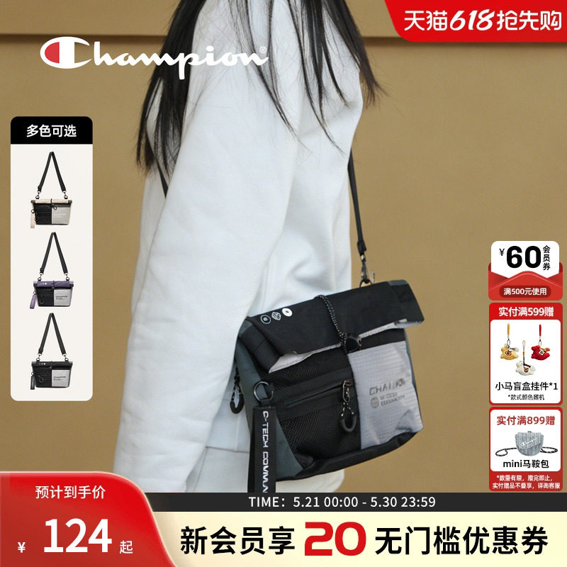 champion冠军新款小方包轻质运动斜挎包轻户外运动男女单肩包