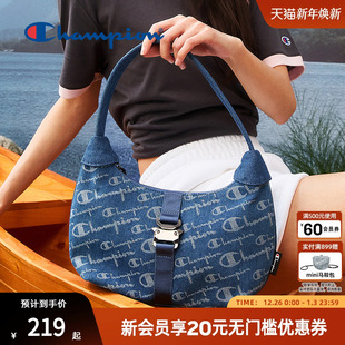 Champion冠军官方老花腋下包女25春季 牛仔包单肩包休闲小拎包 新款