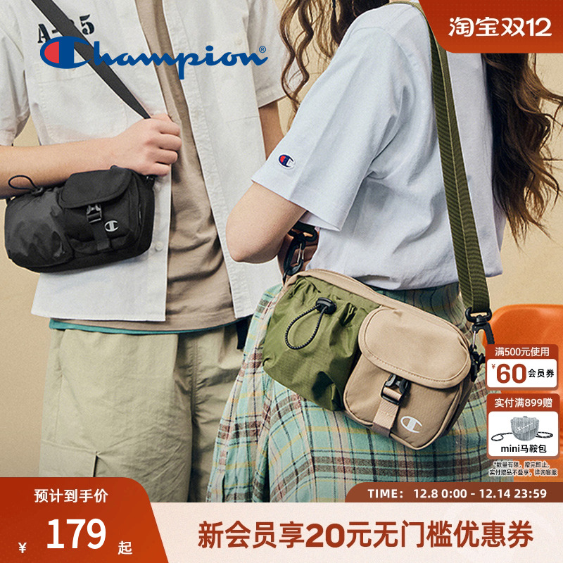 Champion冠军官方斜挎包男手机包拼接撞色多口袋工装单肩包户外女