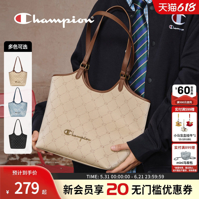 champion冠军26春季新款背心托特包mono老花大容量通勤风hobo包女