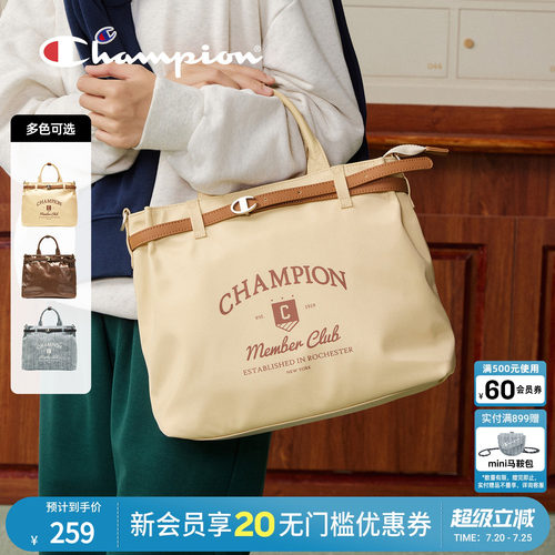 champion冠军复古质感托特包