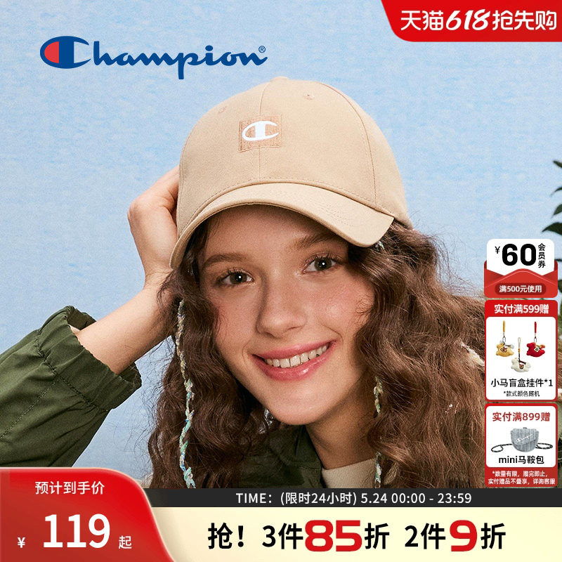 Champion冠军棒球帽休闲情侣潮流遮阳鸭舌帽男女美式透气休闲