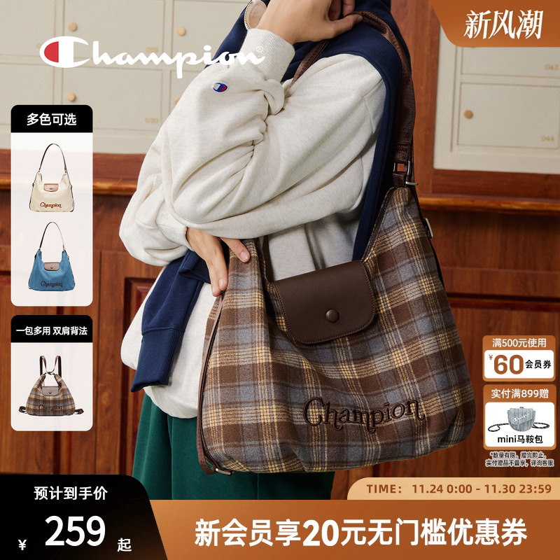 champion冠军多功能通勤帆布包女